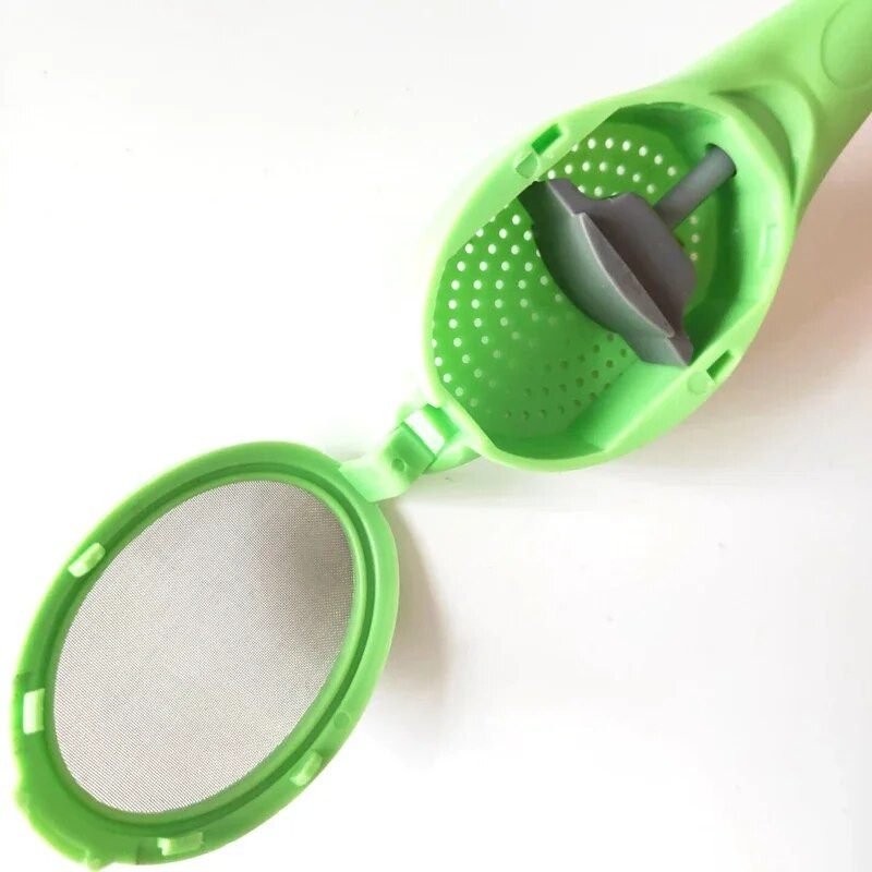 Tee infusioonikolb Sisseehitatud kolb Tervisliku intensiivse maitsega korduvkasutatav teekott Plastikust tee- ja kohvisõel Mõõtke keeris Järsk segamine ja pressimine