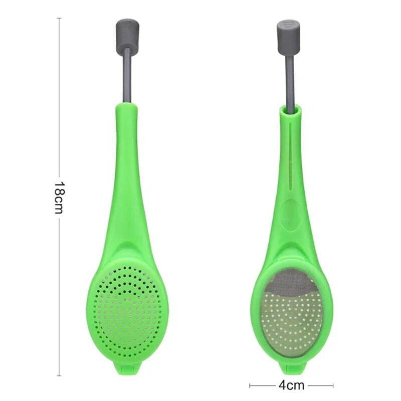 Tee infusioonikolb Sisseehitatud kolb Tervisliku intensiivse maitsega korduvkasutatav teekott Plastikust tee- ja kohvisõel Mõõtke keeris Järsk segamine ja pressimine