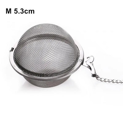 1 tk roostevabast terasest teesõel, kera lukustav vürtsiteefilter, maitseaine pall võrgusilma jääkide tee infusioonid Köögitööriistad 3 suurust