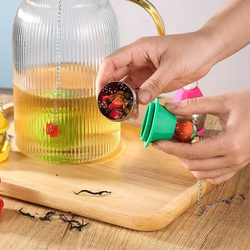 Animal Tea Infuser 304 roostevabast terasest teekuulsõelad karupart kass, jänes roosi kujuga peenvõrgust filter lahtiseks