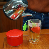 BargainHarbori teesõel silikoonist maasika sidruni disain lahtise tee lehtede kurna kott Taimsete vürtside infusioonifiltri tööriistad