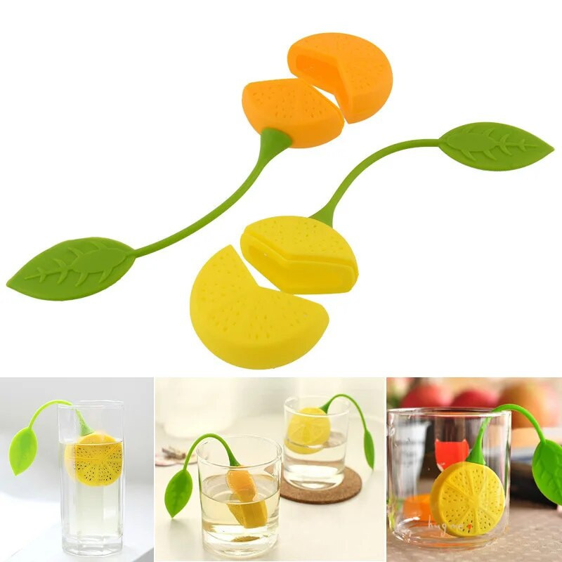BargainHarbori teesõel silikoonist maasika sidruni disain lahtise tee lehtede kurna kott Taimsete vürtside infusioonifiltri tööriistad