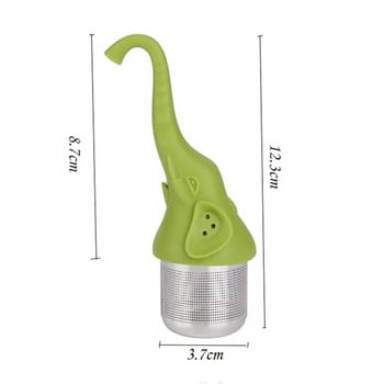 Cute Elephant Silicone Tea Infuser Ανοξείδωτο ατσάλι με λεπτό πλέγμα φίλτρο τσαγιού Leaf Φίλτρο βοτάνων μπαχαρικών Διαχύτης αξεσουάρ κουζίνας