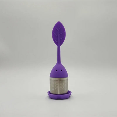 Filtru de ceai, cu design de iarbă și flori din silicon