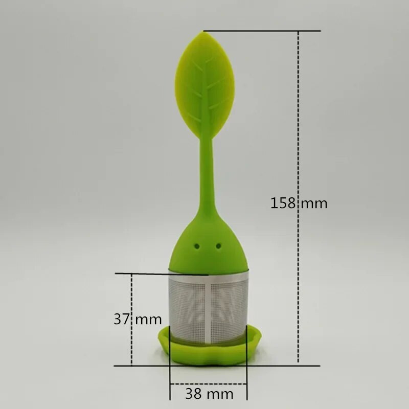 Filtru de ceai, cu design de iarbă și flori din silicon
