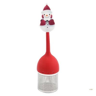 Filtre de ceai 41XB Seria de Crăciun Infuzoare de ceai cu scurgere de ceai din silicon de calitate alimentară Biluțe de ceai Filtre de ceai Infuzoare de ceai pentru bucătărie