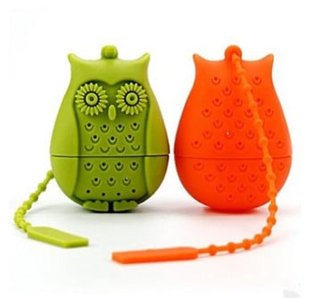 Owl Tea Bags Цедки за чай Силиконова чаена лъжичка Филтър Infuser Силикагел Филтриране кафе чай infuser