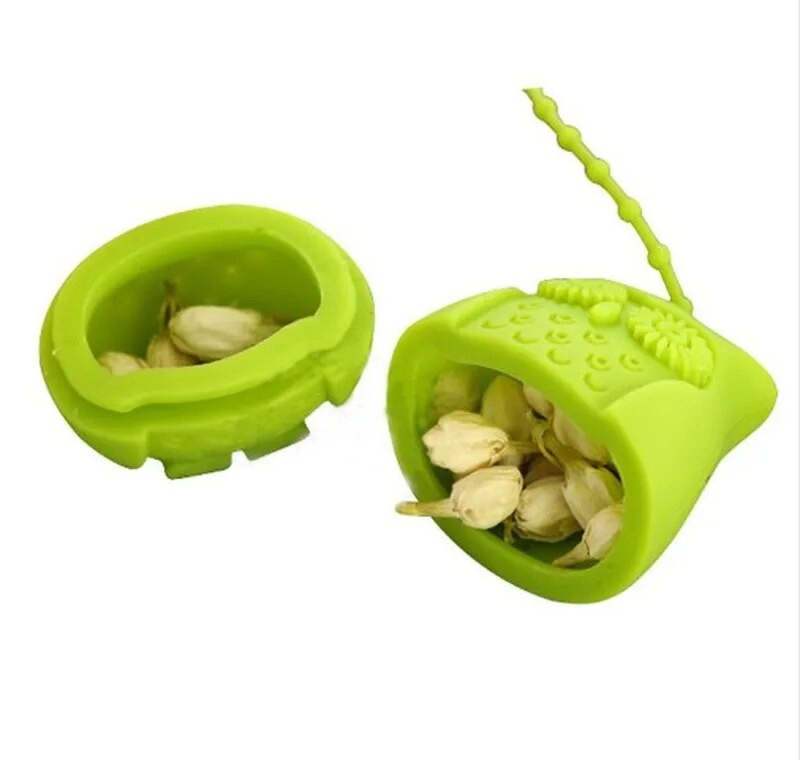 2018, oferta fierbinte, pliculețe de ceai cu bufniță, strecurătoare de ceai, linguriță de silicon, filtru, infuzor, filtrare cu gel de silice, infuzor de ceai de cafea