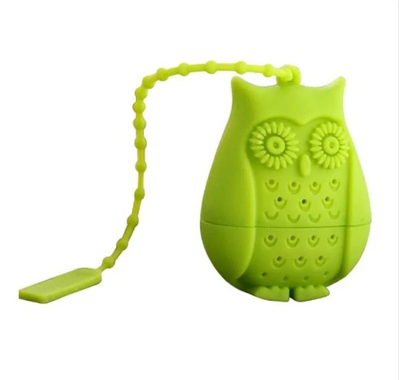 2018, oferta fierbinte, pliculețe de ceai cu bufniță, strecurătoare de ceai, linguriță de silicon, filtru, infuzor, filtrare cu gel de silice, infuzor de ceai de cafea