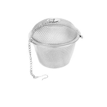 Чайник за многократна употреба от неръждаема стомана, заключващ филтър за чай, топка за подправки, многофункционална мрежеста топка, билкова топка, цедка за чай и подправки