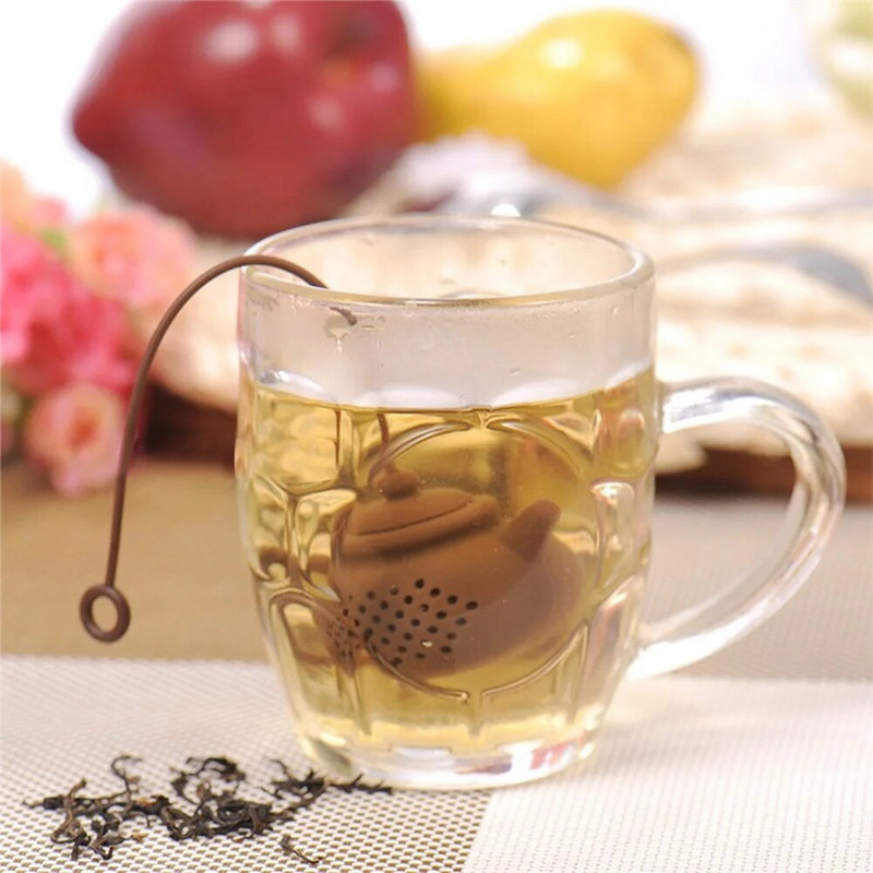 Teapot Shape Tea Strainer Silicone Tea Bag Infuser Leaf Diffuser