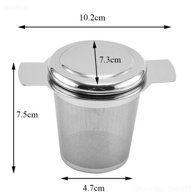 Silikonska ručka od nehrđajućeg čelika 304 Infuser za čaj Fini mrežasti filtar za kavu Cjedilo za čaj Čajnik Šalica koja visi na listićima Curenje začina