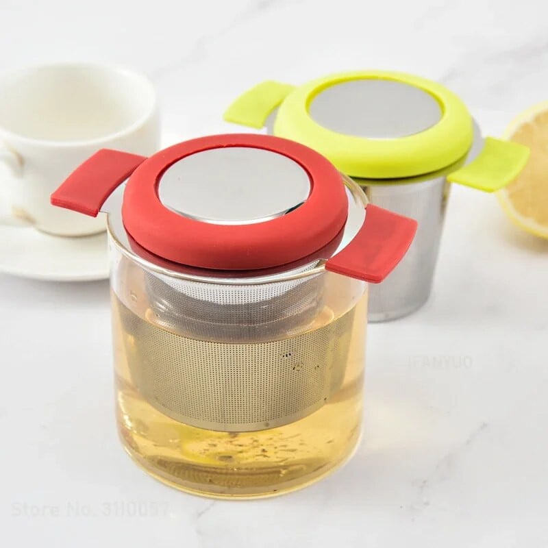 Silikonska ručka od nehrđajućeg čelika 304 Infuser za čaj Fini mrežasti filtar za kavu Cjedilo za čaj Čajnik Šalica koja visi na listićima Curenje začina