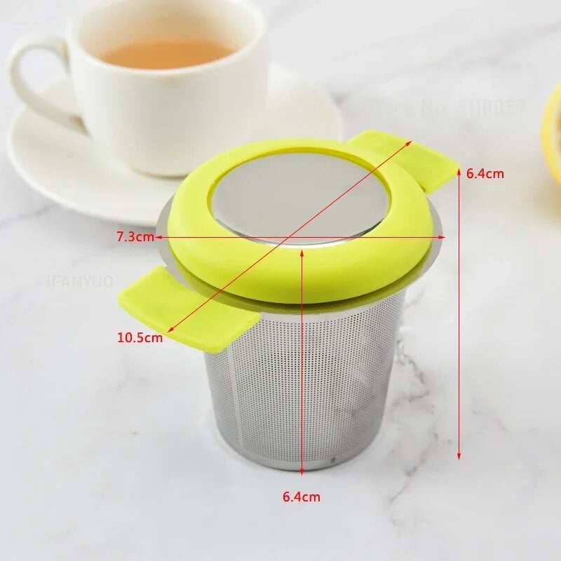 Silikonska ručka od nehrđajućeg čelika 304 Infuser za čaj Fini mrežasti filtar za kavu Cjedilo za čaj Čajnik Šalica koja visi na listićima Curenje začina
