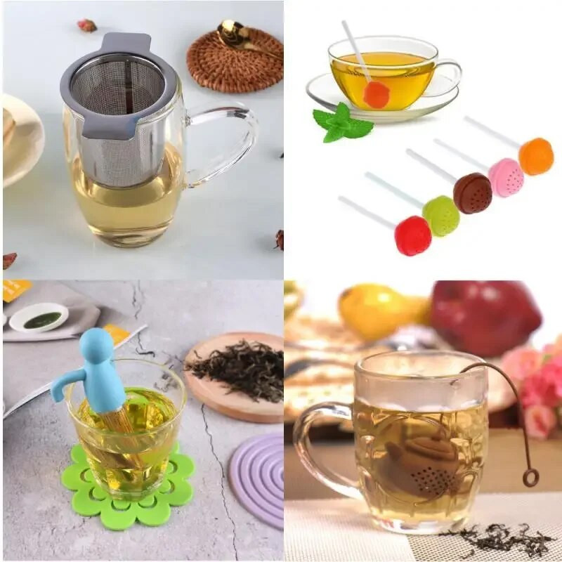 Roostevabast terasest tee infusioon Teekannu kandik Vürtsiteesõel Taimsed filter Teenõud Aksessuaarid Köögitööriistad Tee infusioon Tee leke