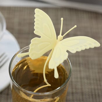 2018 Hot Sale Butterfly Tea Bags Strainers Filter Silicone Tea Infuser Silica Cute φακελάκια τσαγιού για σκεύη για τσάι και καφέ