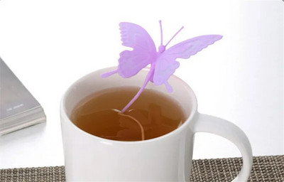 2018. aasta kuum müük Butterfly teekotid Kurnad Silikoonfilter Teeleotis Ränidioksiid Armsad teekotid tee ja kohvi jookide jaoks