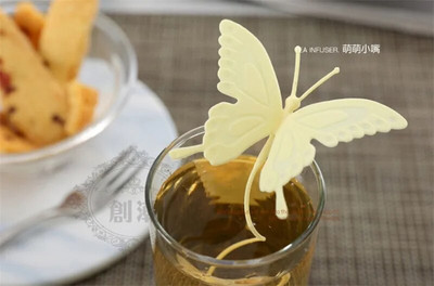 2018. aasta kuum müük Butterfly teekotid Kurnad Silikoonfilter Teeleotis Ränidioksiid Armsad teekotid tee ja kohvi jookide jaoks