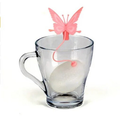 2018. aasta kuum müük Butterfly teekotid Kurnad Silikoonfilter Teeleotis Ränidioksiid Armsad teekotid tee ja kohvi jookide jaoks