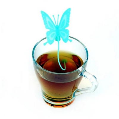 2018. aasta kuum müük Butterfly teekotid Kurnad Silikoonfilter Teeleotis Ränidioksiid Armsad teekotid tee ja kohvi jookide jaoks