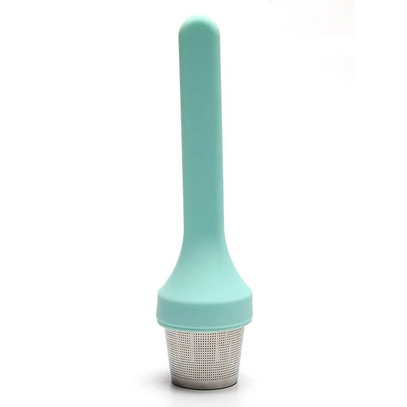 Filtru de ceai din silicon 3 bucăți sigur și sănătos suprafață lustruită și lucioasă din oțel inoxidabil foraj cu laser plasă fină de ceai