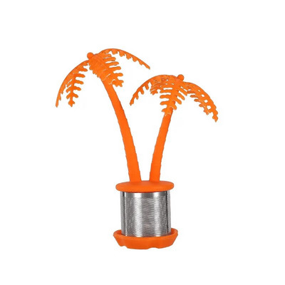 Creative Coconut Tree Tea Infuser Ανοξείδωτο σουρωτήρι Teaware φίλτρο φίλτρου τσαγιού σιλικόνης για αξεσουάρ κουζίνας Spice