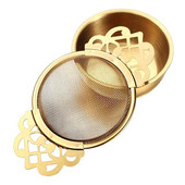 Roostevabast terasest teesõel koos tilgakausiga Lihtsalt puhastatav lahtiste lehtedega rippuv infusioonifiltri köögitööriist