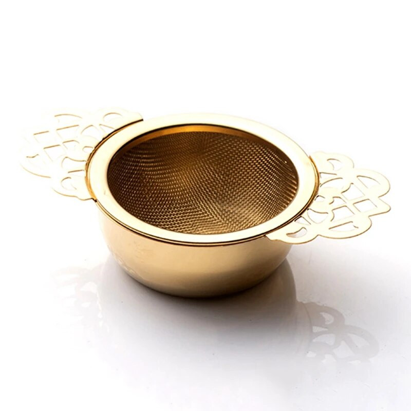 Roostevabast terasest teesõel koos tilgakausiga Lihtsalt puhastatav lahtiste lehtedega rippuv infusioonifiltri köögitööriist