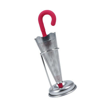 Ανοξείδωτος χάλυβας Creative Umbrella Tea Infuser Επαναχρησιμοποιήσιμος Φίλτρο Φύλλων Σίτα Αξεσουάρ κουζίνας για την παρασκευή τσαγιού στην κουζίνα (χρώμα