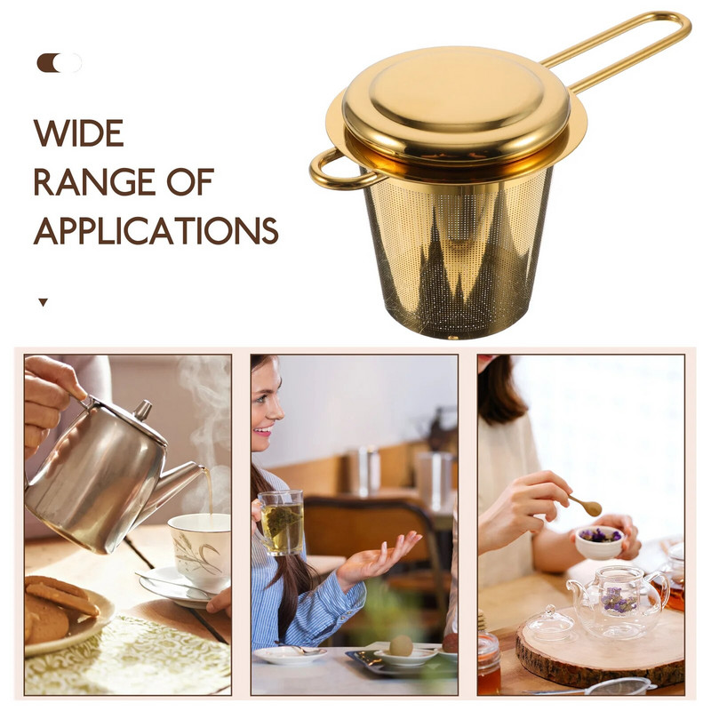 Roostevabast terasest teesõel filtrid lekkivad teekannu infusioonisisend lahtise lehevõrgu jaoks