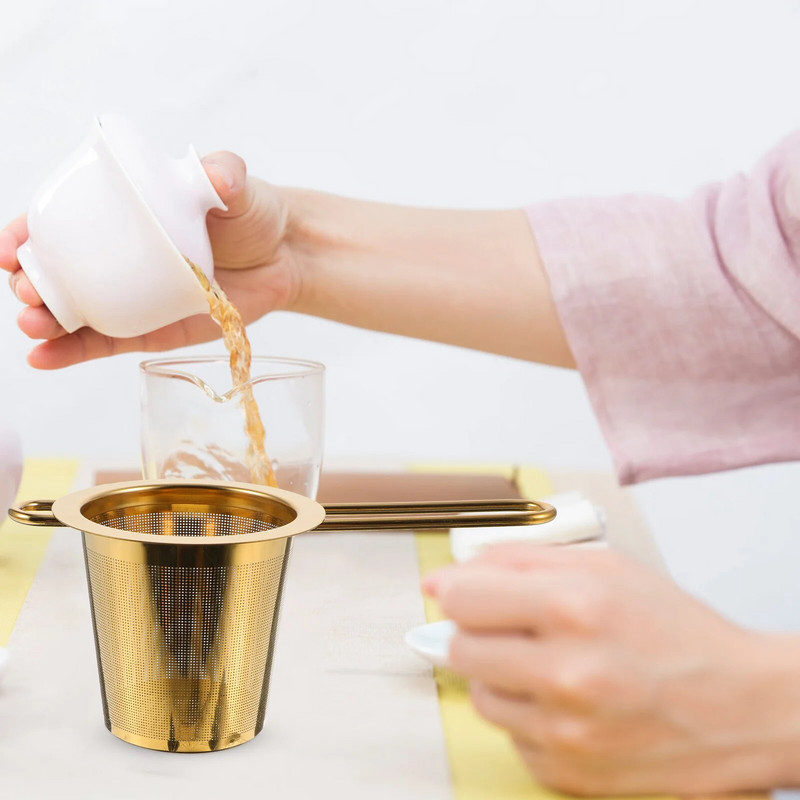 Roostevabast terasest teesõel filtrid lekkivad teekannu infusioonisisend lahtise lehevõrgu jaoks