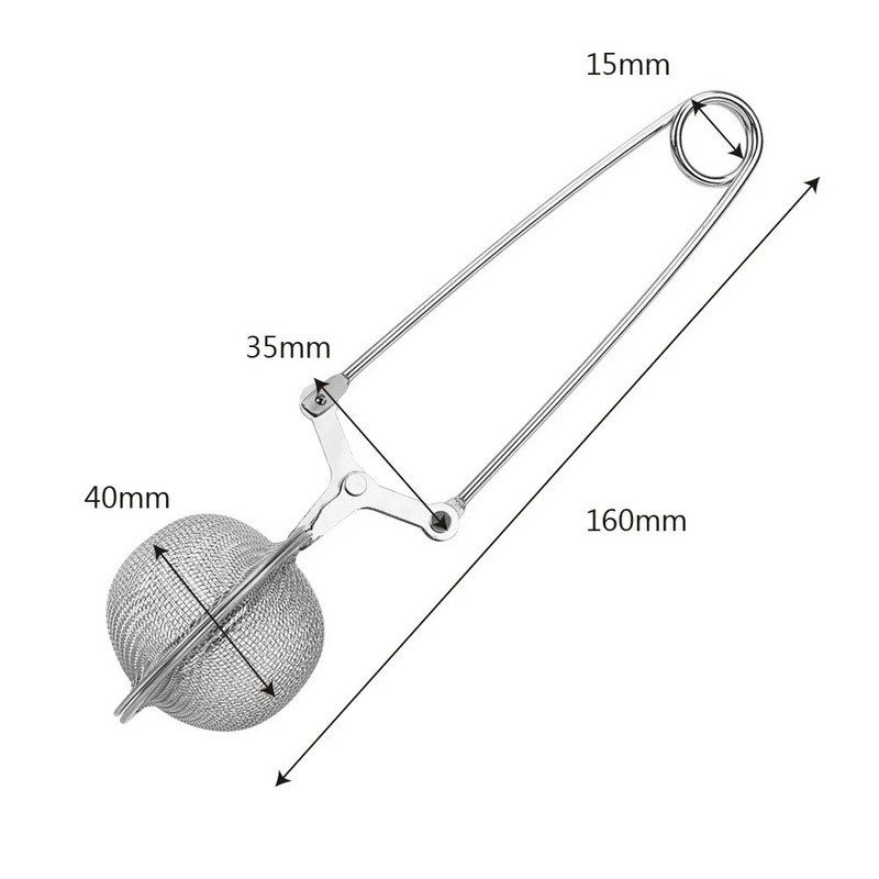 Teejoogi roostevabast terasest keravõrk teesõel Kohviürdi vürtsifilter hajuti käepideme teepall