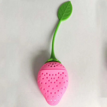 Creative Red/Pink/Yellow Strawberry Silicone Tea Infuser Tea Strainers Tea Accessories Drinkware Supplies