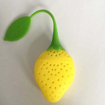 Creative Red/Pink/Yellow Strawberry Silicone Tea Infuser Tea Strainers Tea Accessories Drinkware Supplies