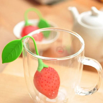 Creative Red/Pink/Yellow Strawberry Silicone Tea Infuser Цедки за чай Аксесоари за чай Консумативи за напитки