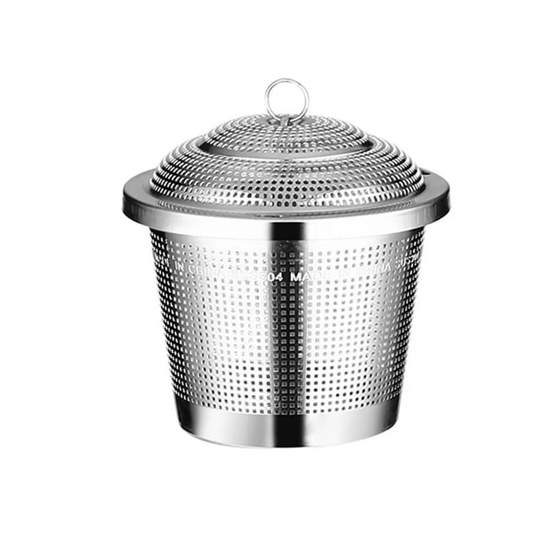 Καρύκευμα Ανοξείδωτο Διχτυωτό Τσάι Μεταλλικό Σουρωτήρι Εργαλεία Κουζίνας με Αλυσίδα 4 5cm