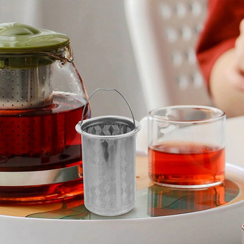 Мрежеста цедка за изтичане на чай Метални филтри Инфузори Цедки за общежития Чайник Неръждаема стомана Устойчиви течове Офис Консумативи за дома