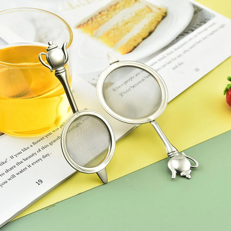 2 vnt Arbatos sietelio filtras Namų rankinis kiaurasamtis Priedai Nešiojami tinkliniai įrankiai Kavos infuzorius nerūdijantis plienas