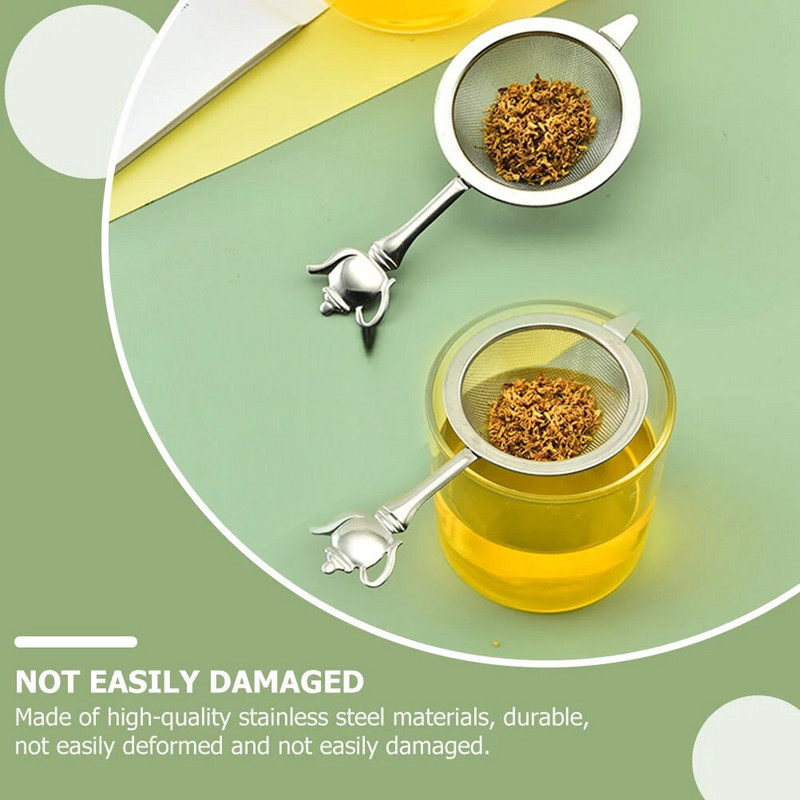 2 vnt Arbatos sietelio filtras Namų rankinis kiaurasamtis Priedai Nešiojami tinkliniai įrankiai Kavos infuzorius nerūdijantis plienas