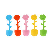 Päevalillekujuline teefilter Toidukvaliteediga silikageeli teesõel Kööginõud Teekasutaja köögitööriist