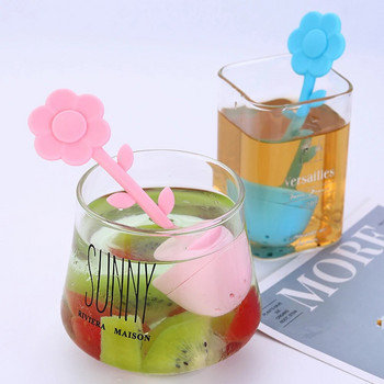 Филтър за чай във формата на слънчоглед Хранителен силикагел Цедка за чай Кухненски прибори Инфузер за чай Кухненски инструмент