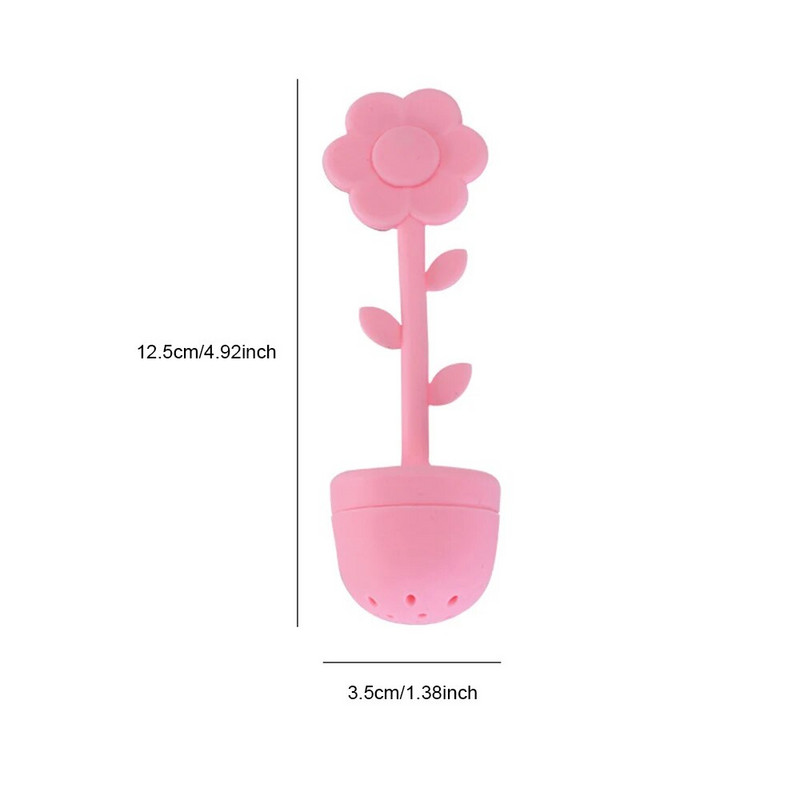 Päevalillekujuline teefilter Toidukvaliteediga silikageeli teesõel Kööginõud Teekasutaja köögitööriist