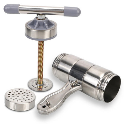 Vajuta pastamasina manuaalne nuudlimasin 5 pressvormiga puuviljad mahlapress Multifunktsionaalne roostevabast terasest spagetid