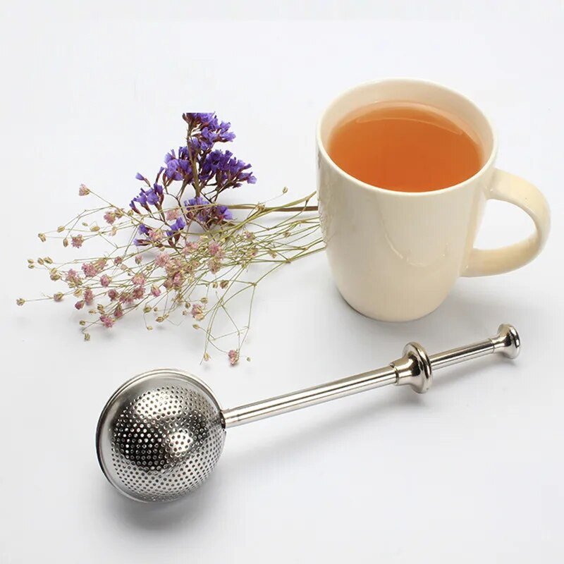 Roostevabast terasest ümmargune teepallide infusiooniseade Köök teleskoop-kohvi-tša kurn hajuti vürtside ürdisõel Teekannu tarvikud