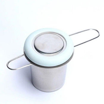 Инфузер за чай със сгъваема дръжка, неръждаема стомана, филтър за кафе, цедка за подправки, мрежеста посуда за чай, кухненски аксесоари, преносим за открито