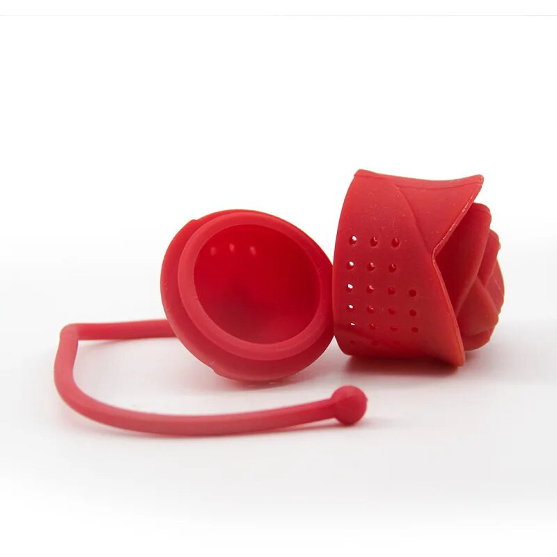 Teekasutaja Armas silikoonsõel, lehefilter roosilillede teekoti jaoks Infuserid Loomingulised teenõud Teetarvikud Köögividin