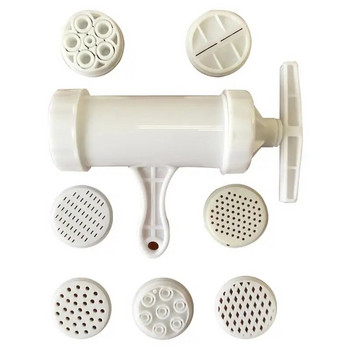 Noodle Maker Οικιακή Πλαστική Πιεστική Μηχανή Noodle Χειροποίητη μηχανή ζυμαρικών σε σχήμα E με 7 φόρμες πίεσης Πρέσσα ζυμαρικών