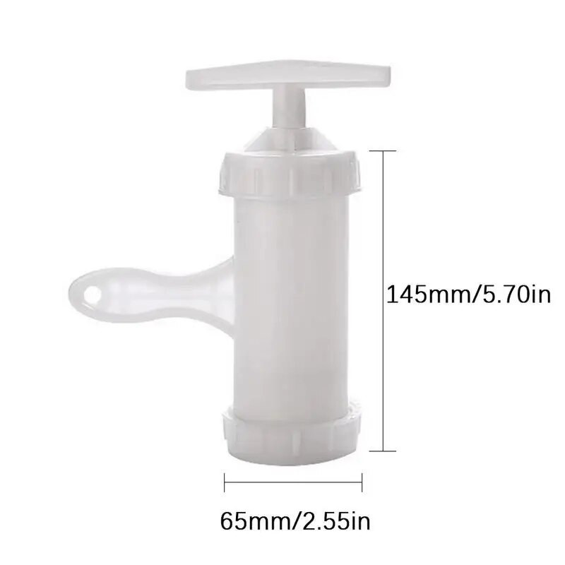 Nuudlivalmistaja majapidamises kasutatav plastist nuudlipressimismasin E-kujuline käsitsi juhitav pastamasin 7 pressvormiga pastapress