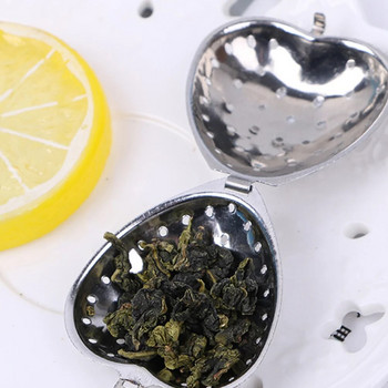Филтър за чай Дълга дръжка Сърцевидна мивка за чай Мрежа от неръждаема стомана Цедка за чай във формата на сърце Лъжица Лъжица за настойка за чай