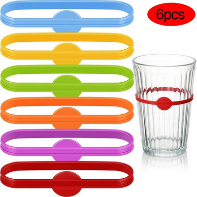 Silikono vyno puodelio stiklo žymekliai vakarėlio taurė vyno gėrimo puodelis žymėjimo etiketės namų baro virtuvės įrankių priedai